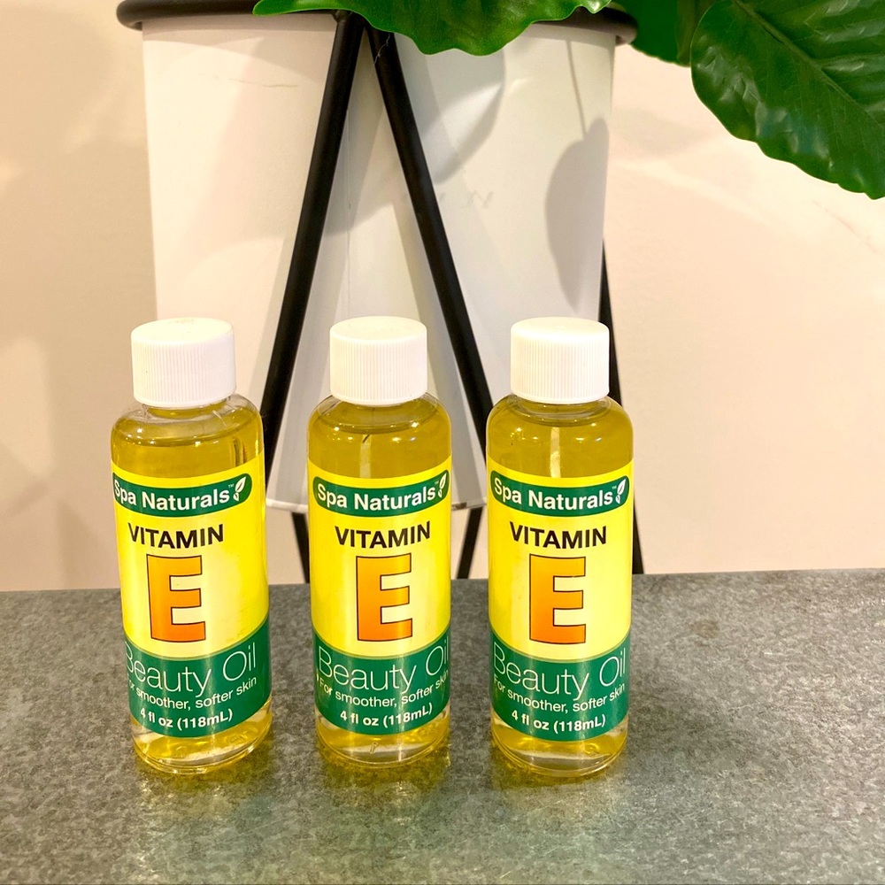 3 Set of Spa Naturals Vitamin E Beauty Oil 4 oz each (12 Oz Total)